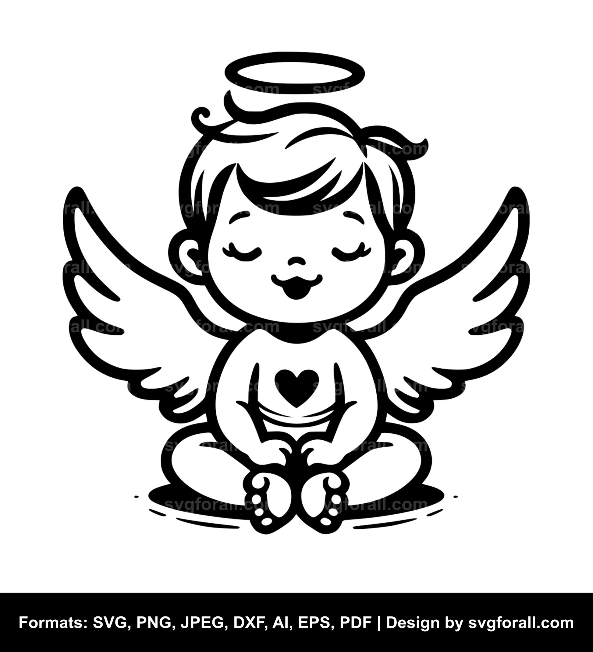 Baby Boy Angel SVG