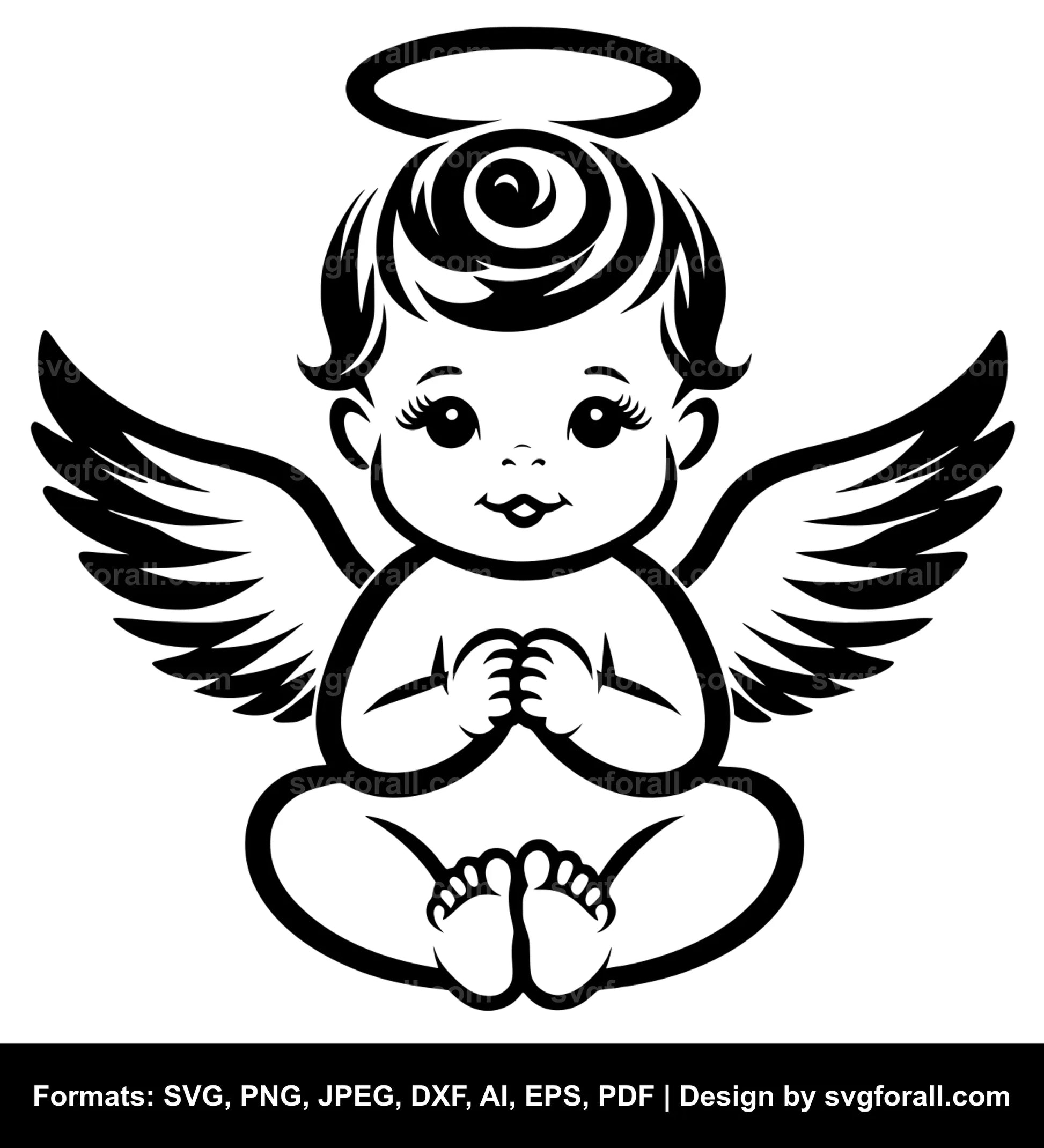 Baby Boy Angel SVG File