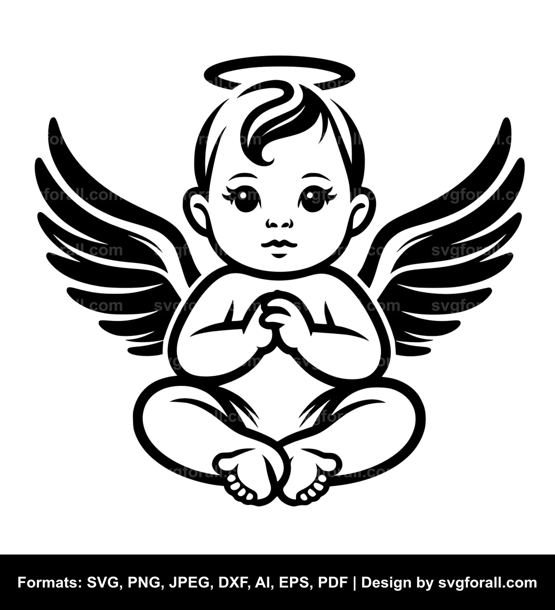 Baby Boy Angel SVG PNG