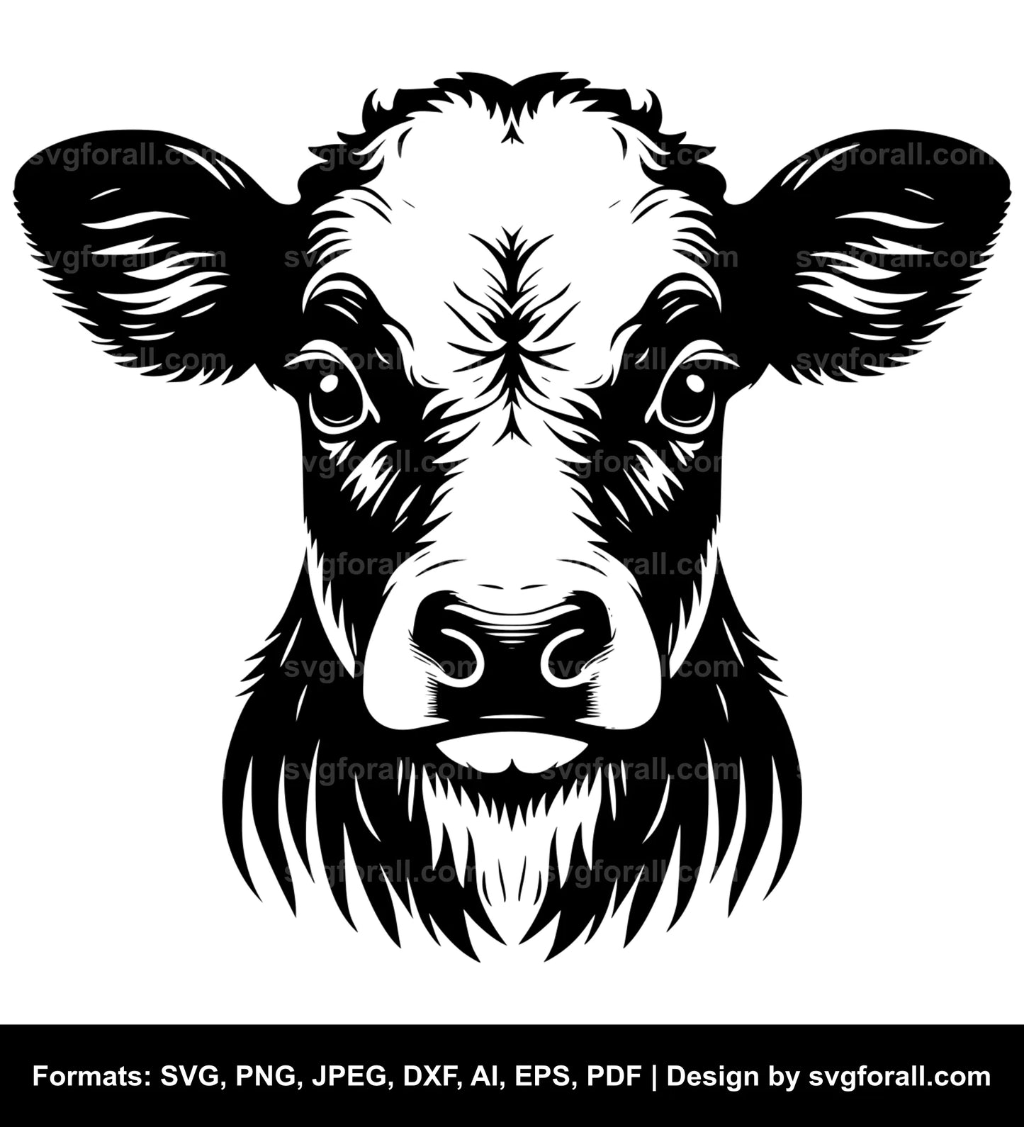 Baby Cow Face Cricut SVG