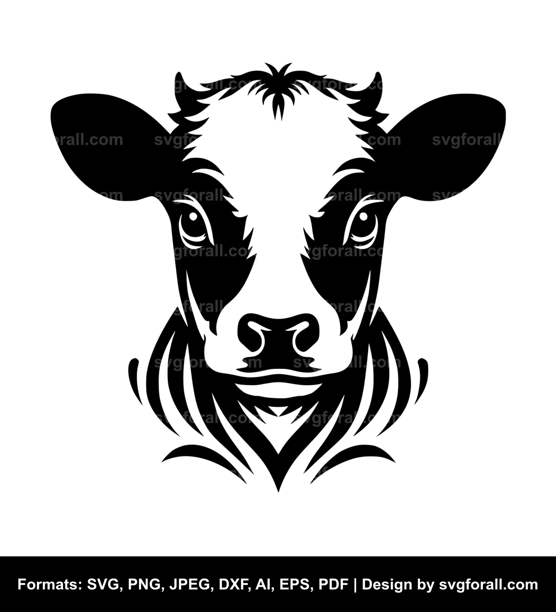 Baby Cow Face SVG