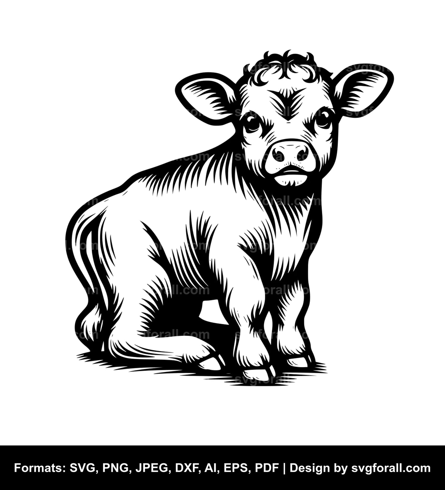 Baby Cow SVG Design