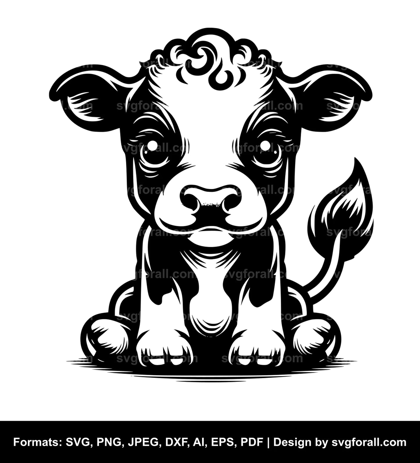 Baby Cow SVG PNG