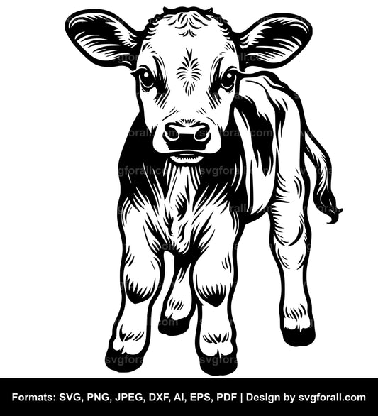 Baby Cow Vector SVG