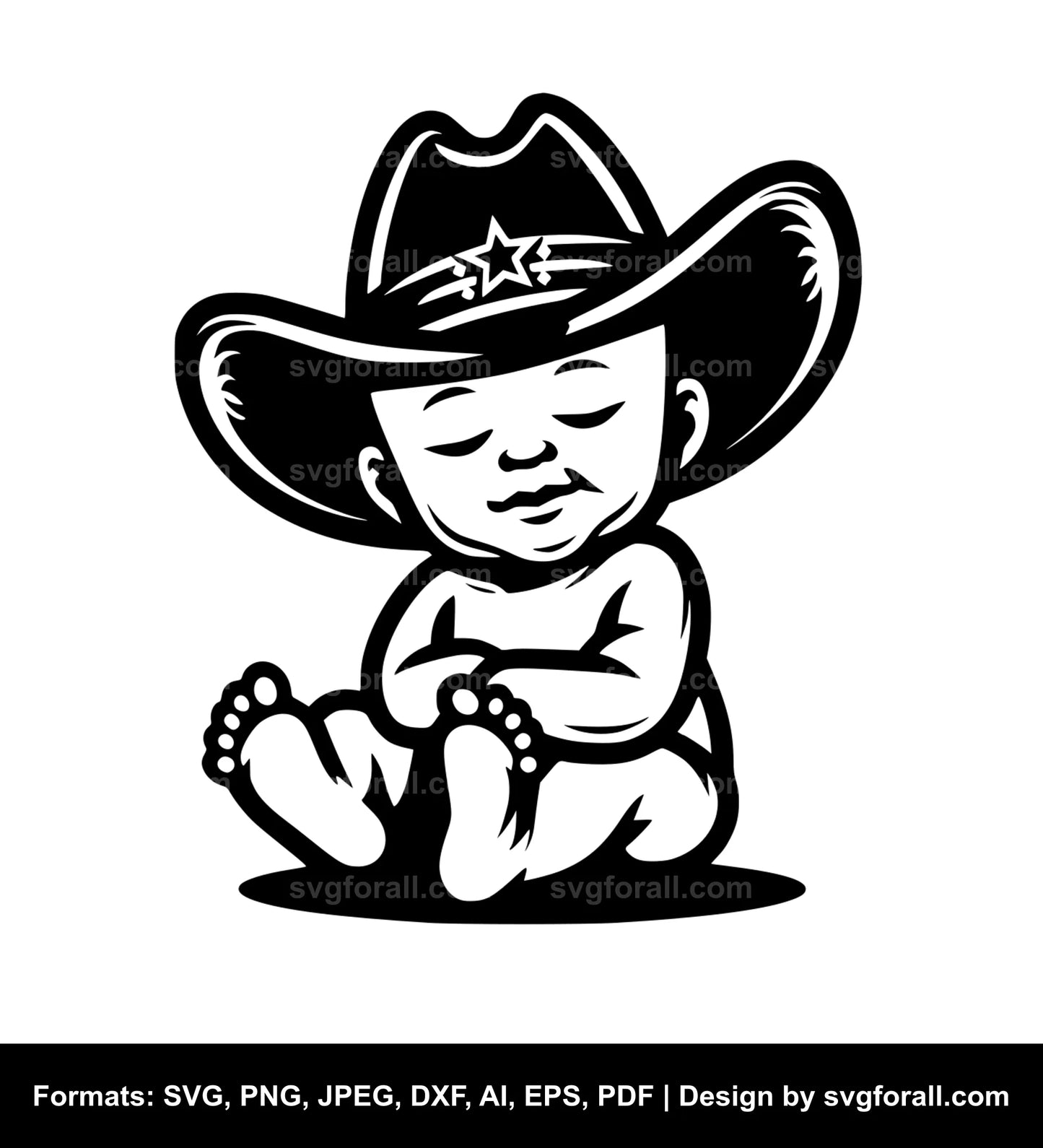 Baby Cowboy SVG