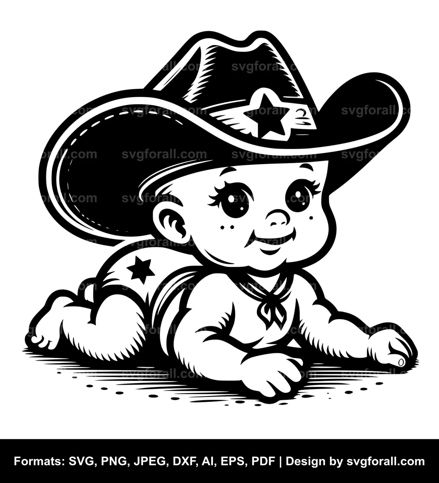 Baby Cowboy SVG PNG