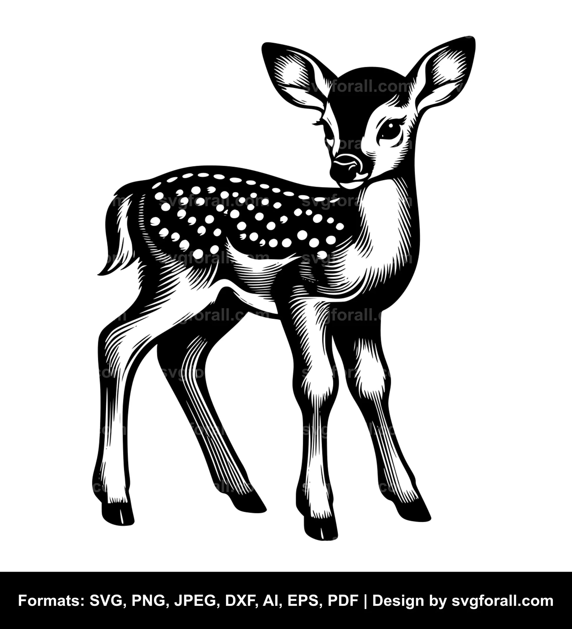 Baby Deer Vector SVG