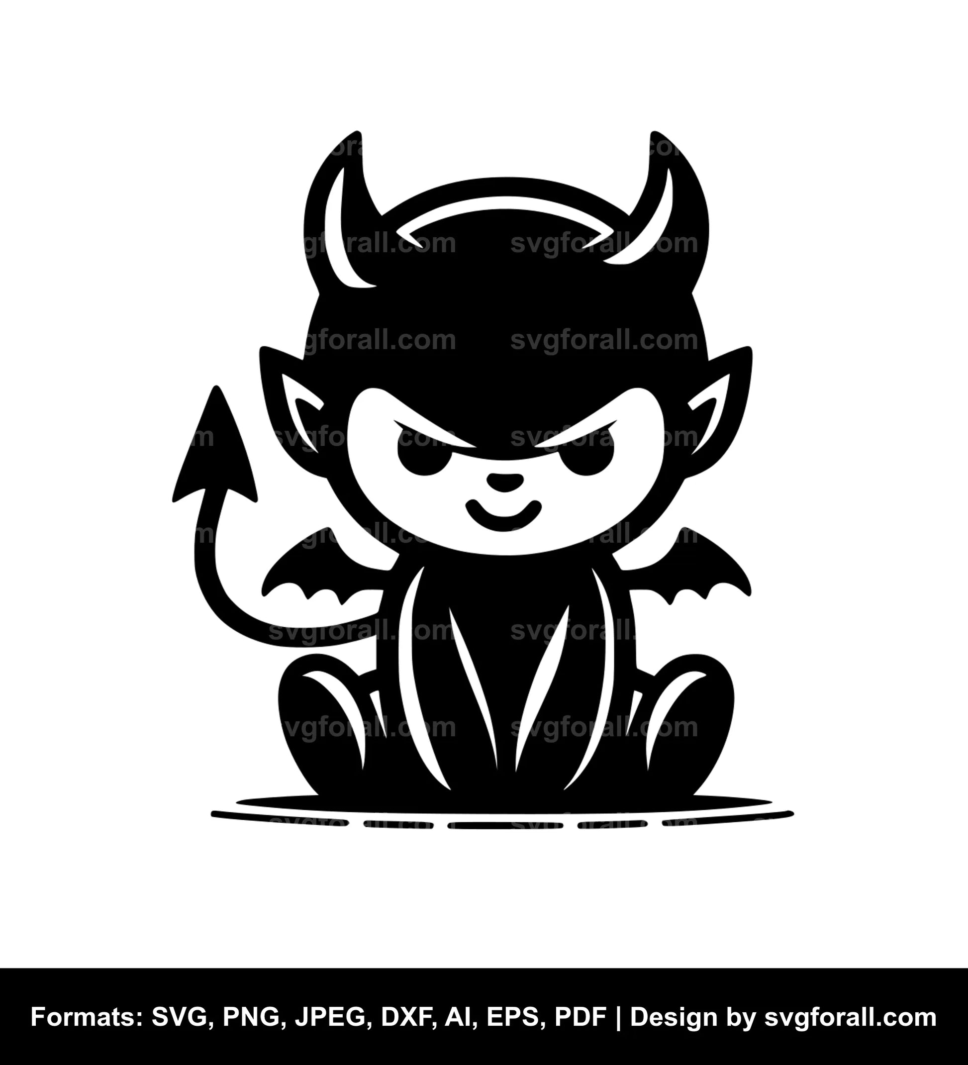 Baby Devil Black SVG