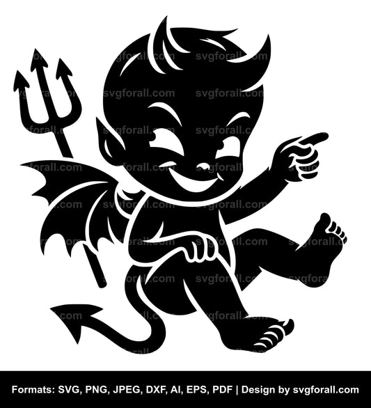 Baby Devil Vector SVG