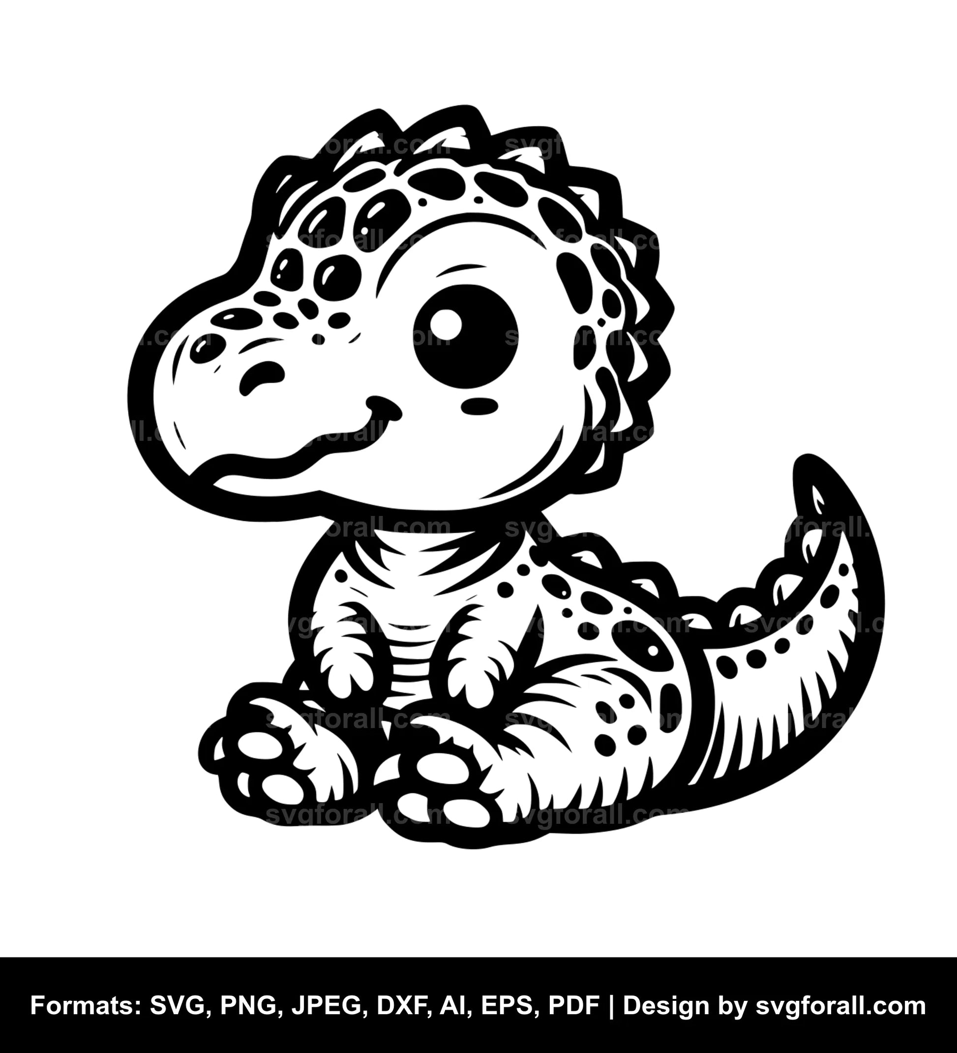 Baby Dinosaur Vector SVG