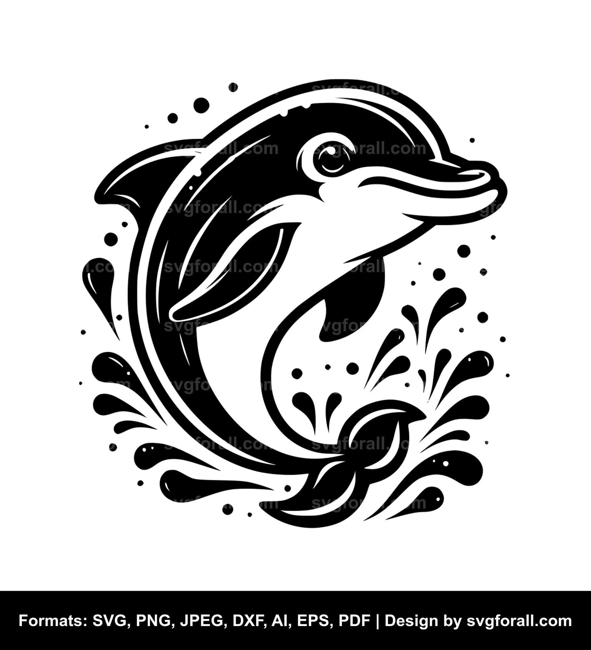 Baby Dolphin SVG Vector