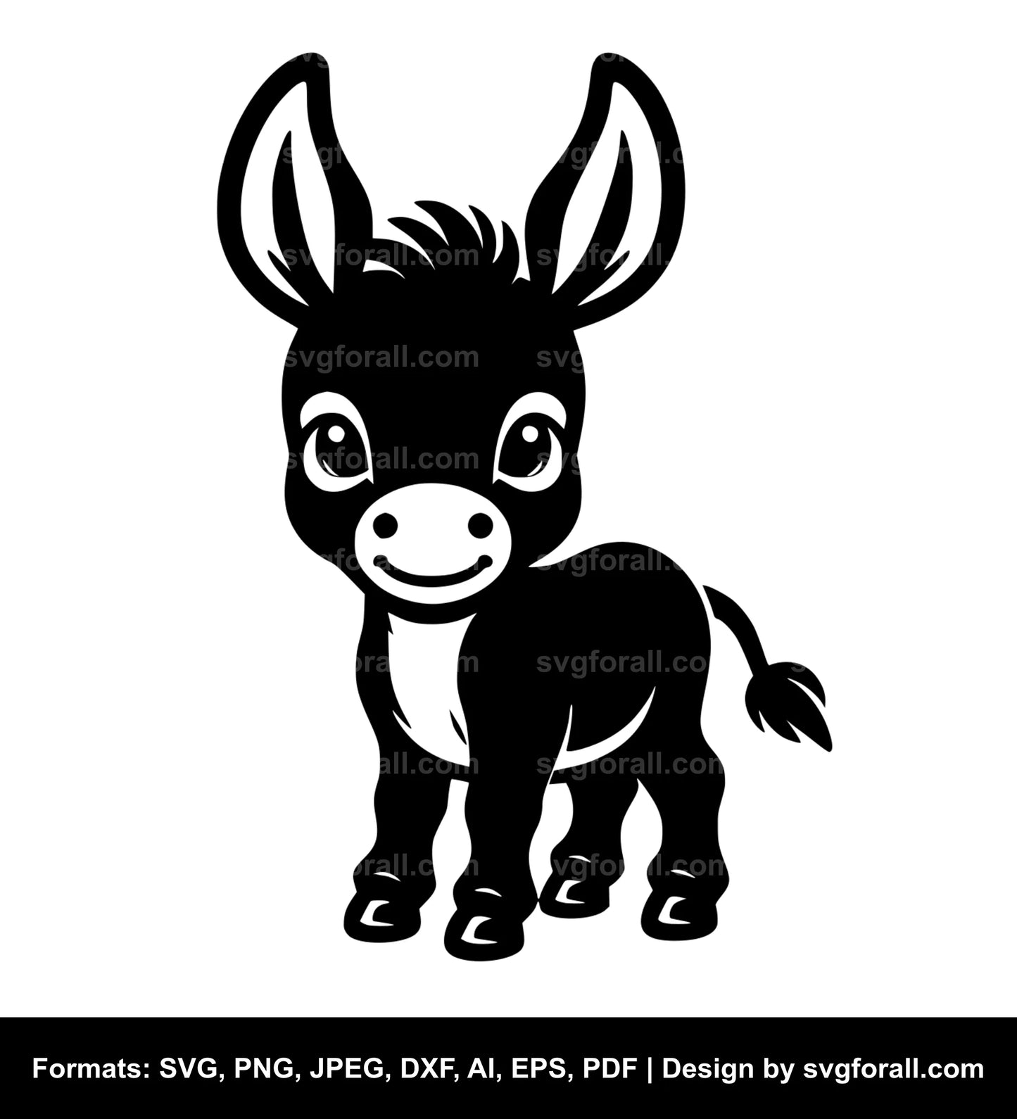 Baby Donkey Vector SVG