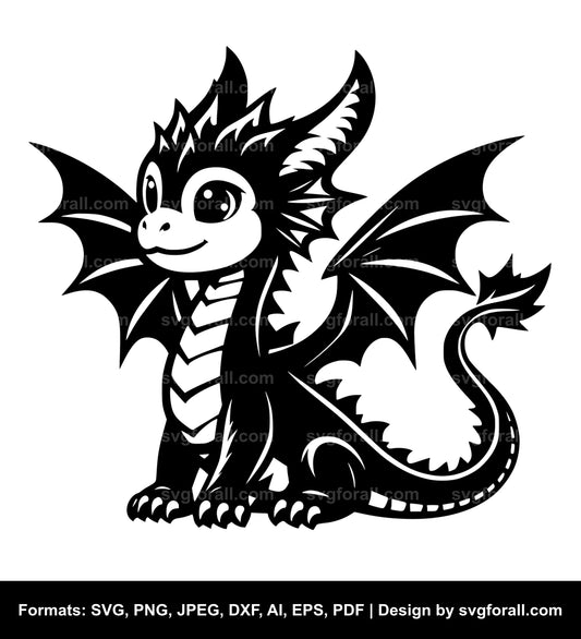 Baby Dragon SVG File