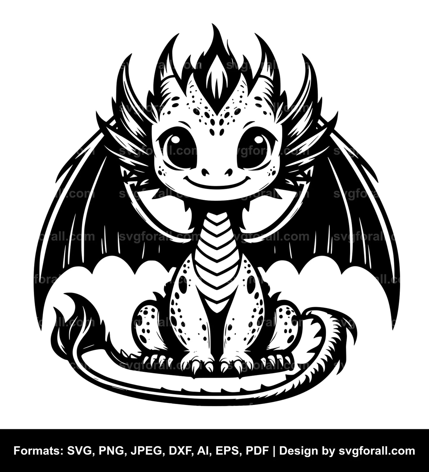 Baby Dragon SVG PNG