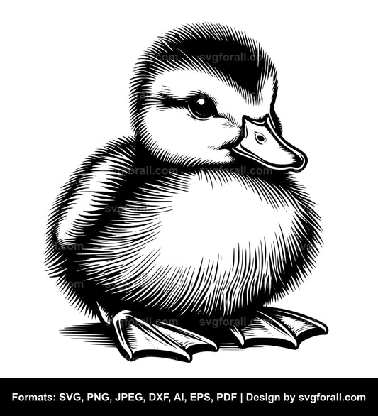 Baby Duck SVG Vector