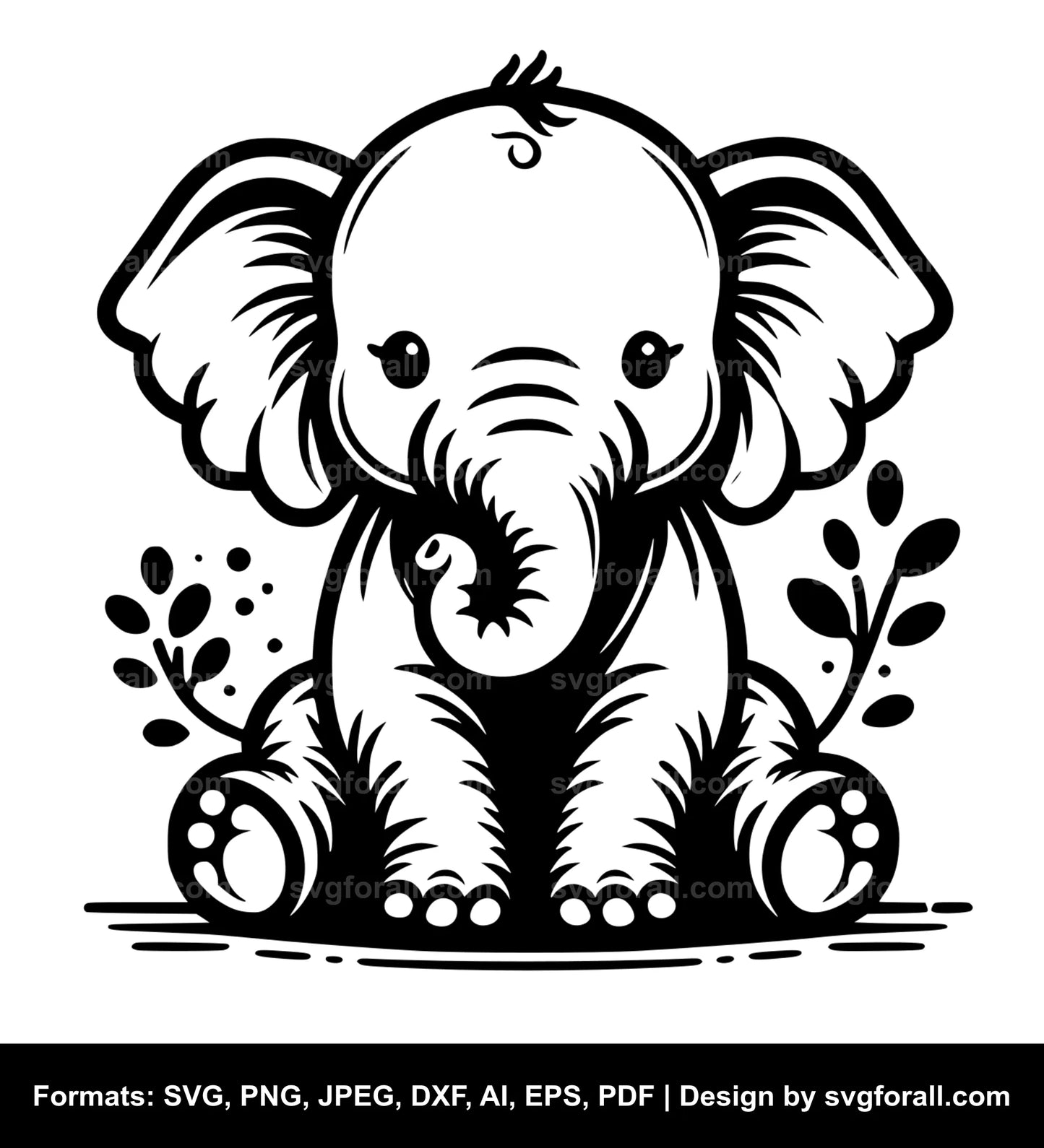 Baby Elephant Cricut SVG