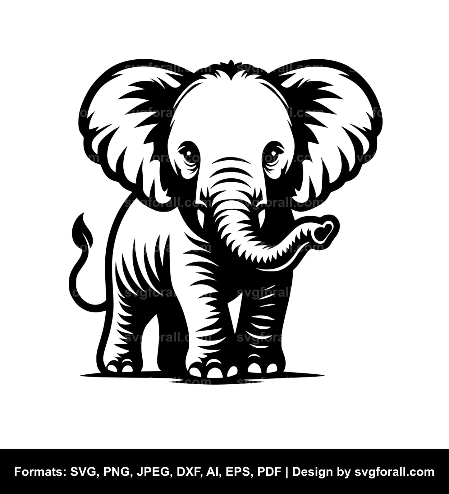 Baby Elephant SVG