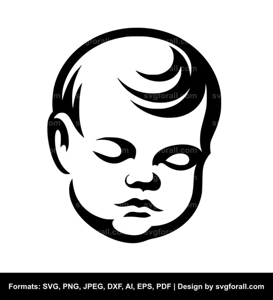 Baby Face Black SVG