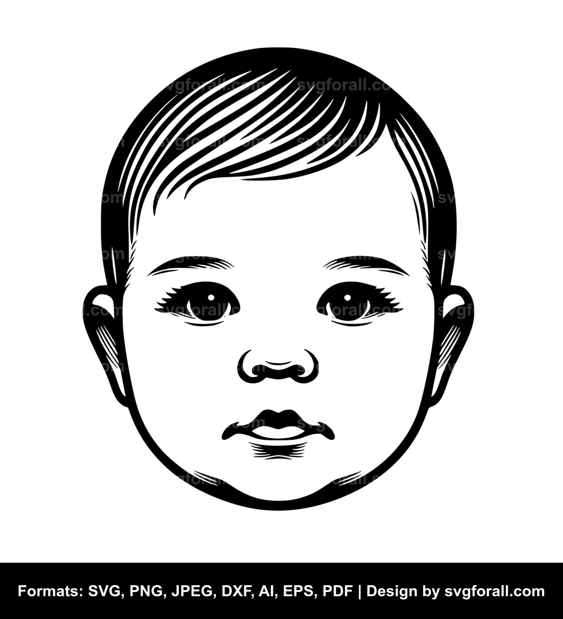 Baby Face SVG File