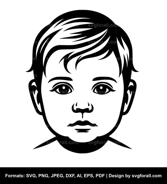 Baby Face SVG PNG