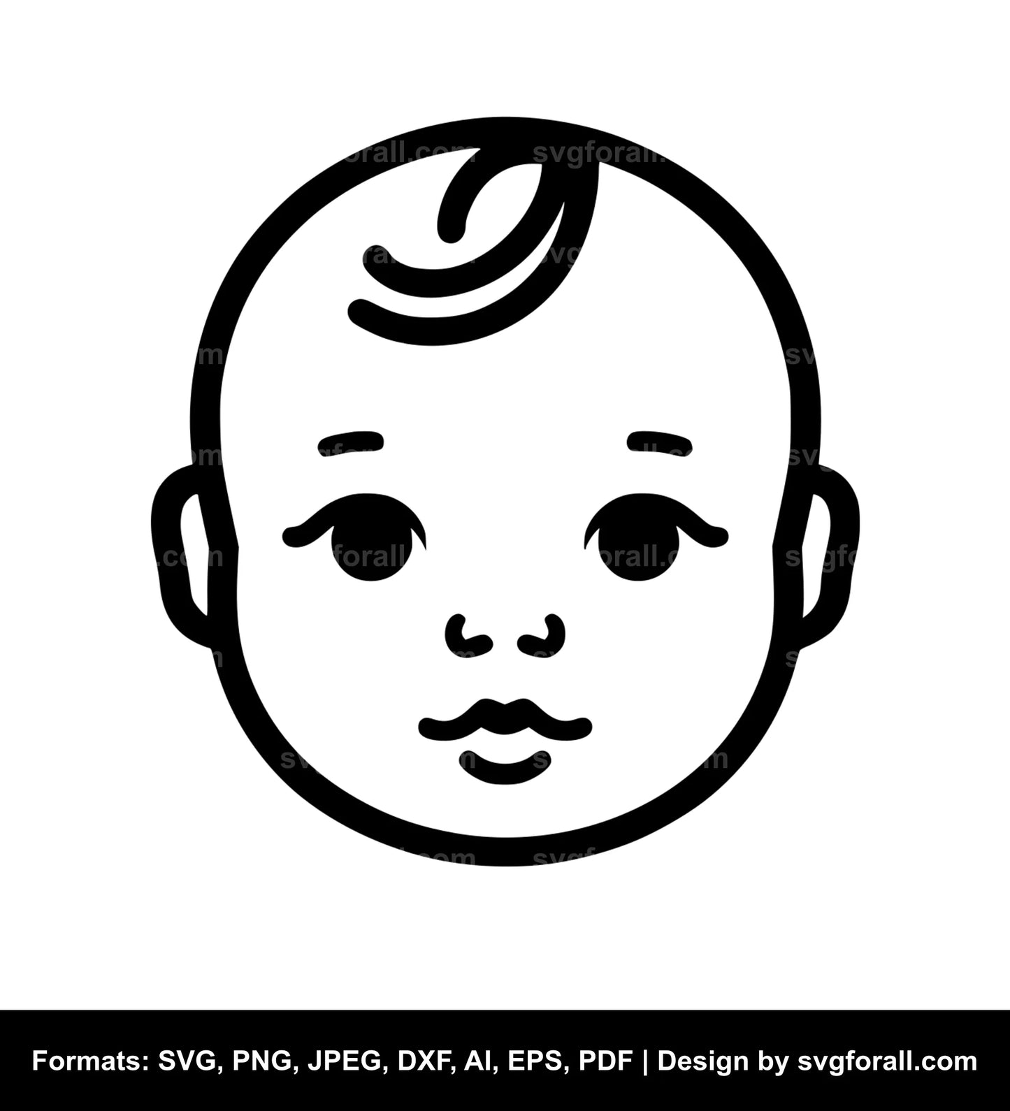 Baby Face Vector SVG