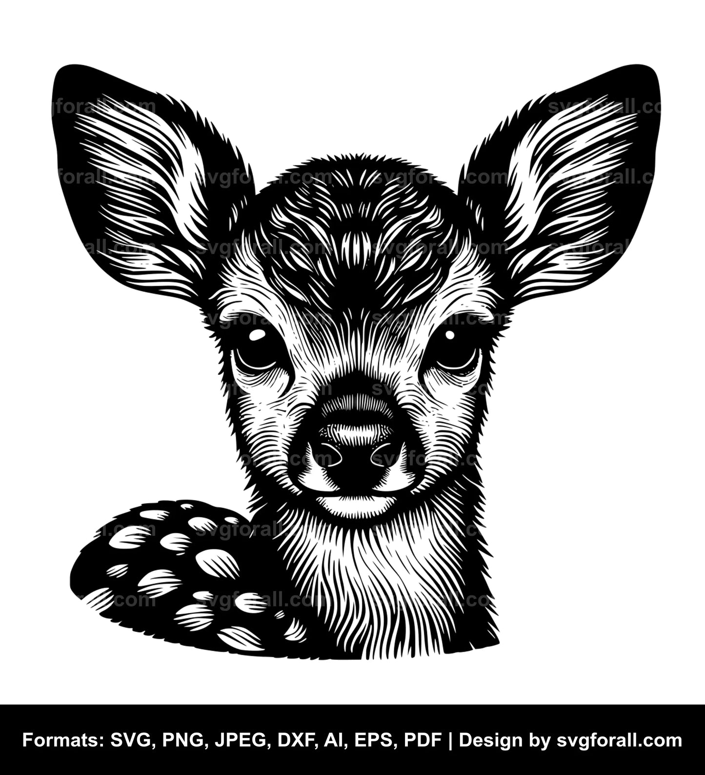 Baby Fawn SVG Vector