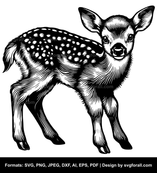 Baby Fawn Vector SVG