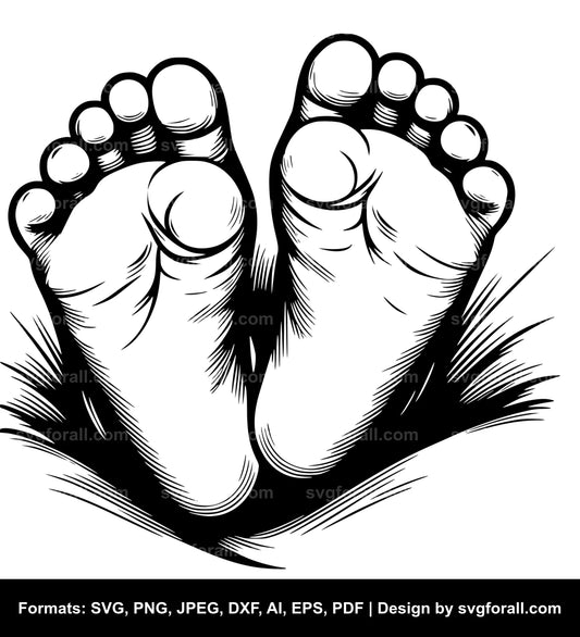 Baby Feet SVG PNG