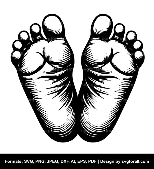 Baby Feet SVG Vector