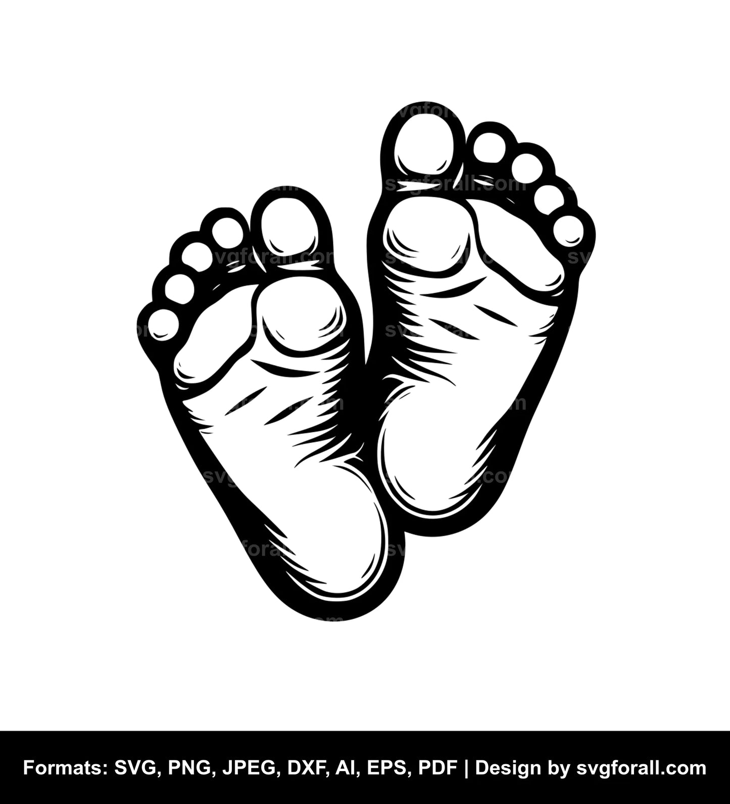 Baby Feet Vector SVG