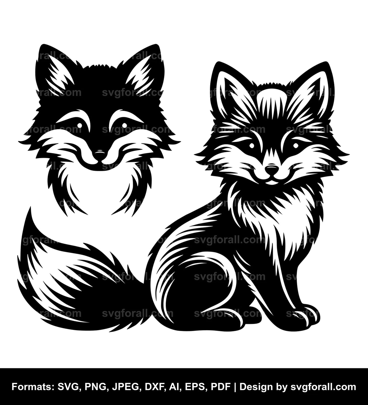 Baby Fox SVG File