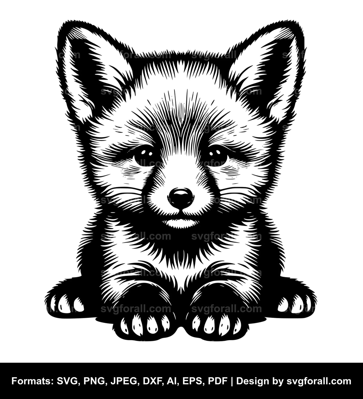 Baby Fox SVG PNG