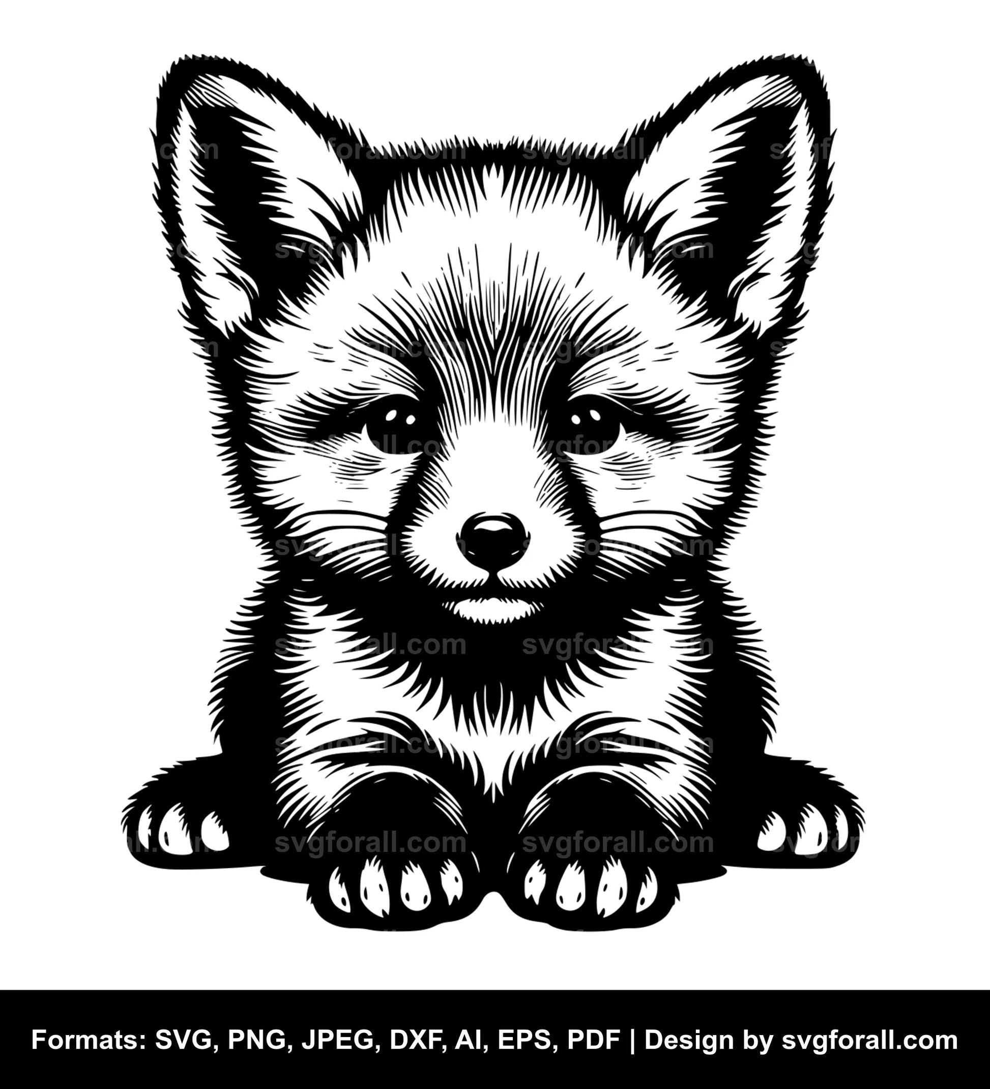 Baby Fox SVG PNG