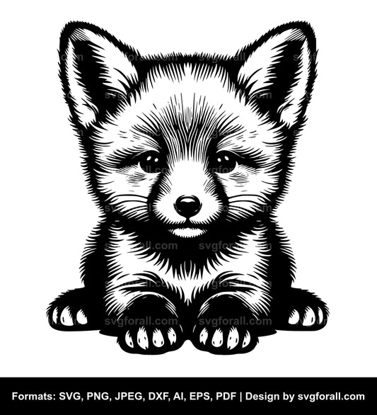 Baby Fox SVG PNG