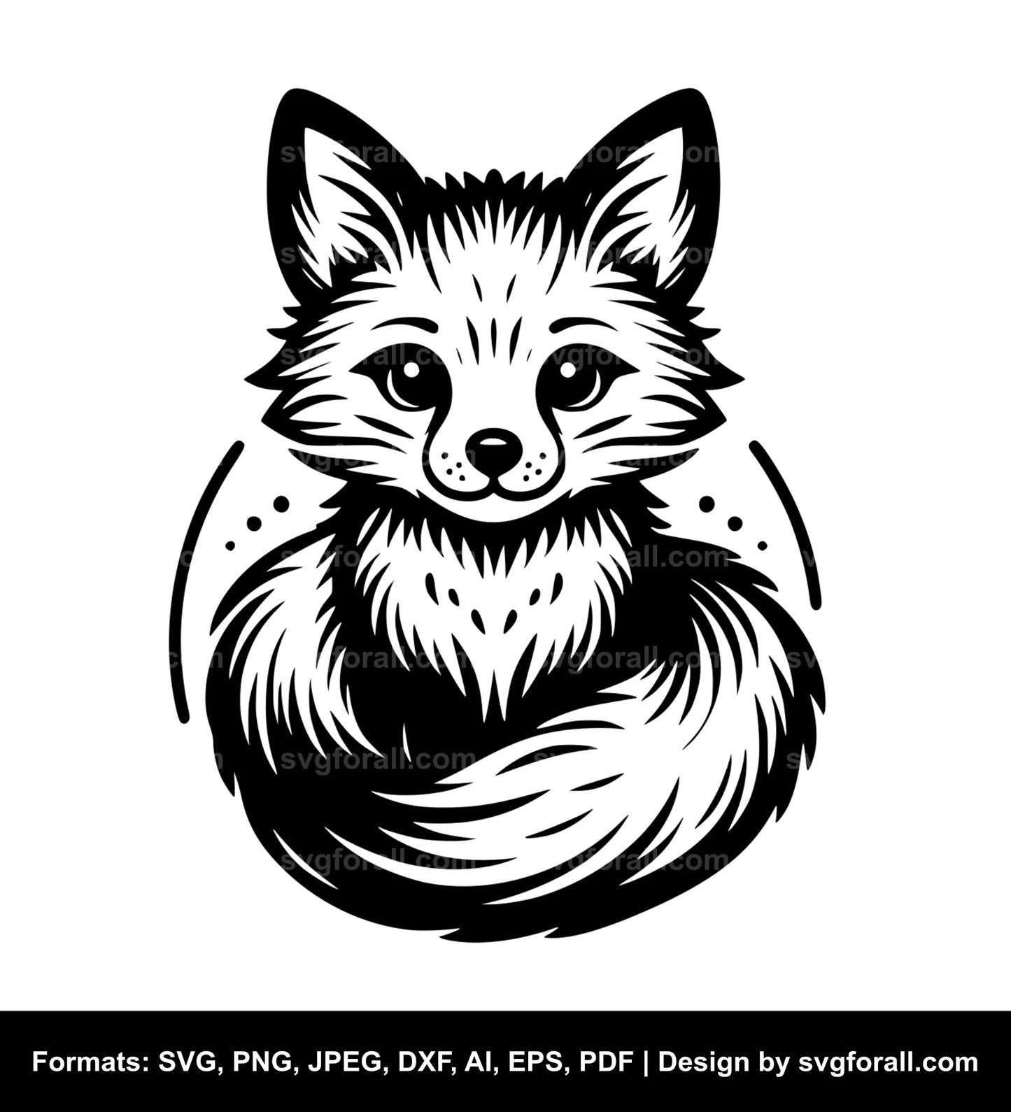 Baby Fox Vector SVG