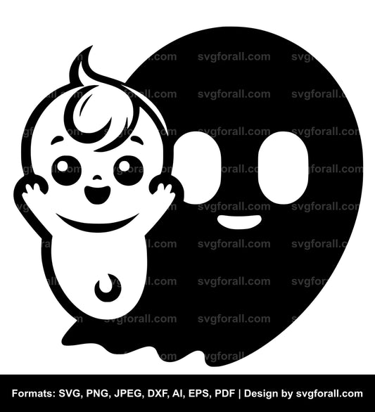 Baby Ghost Face SVG