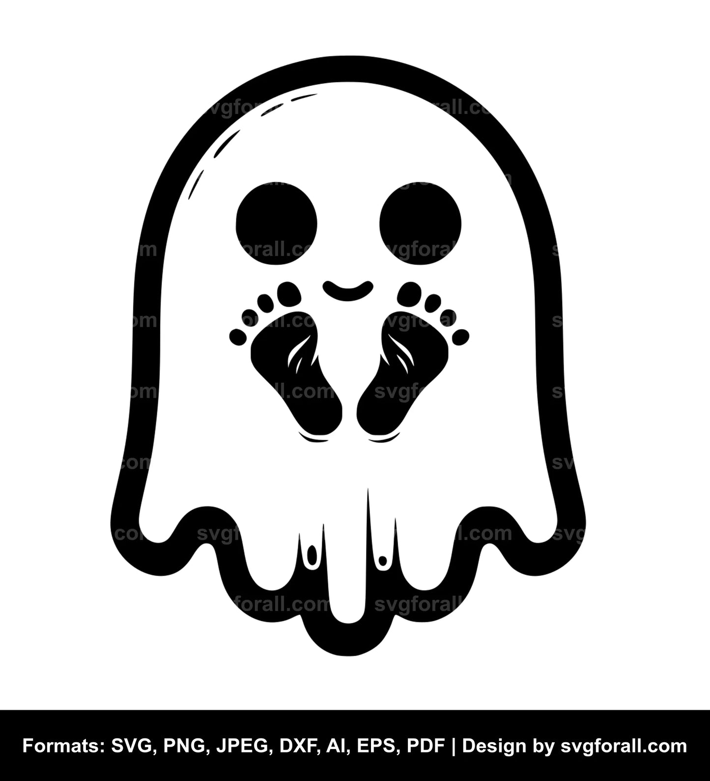 Baby Ghost Face SVG PNG