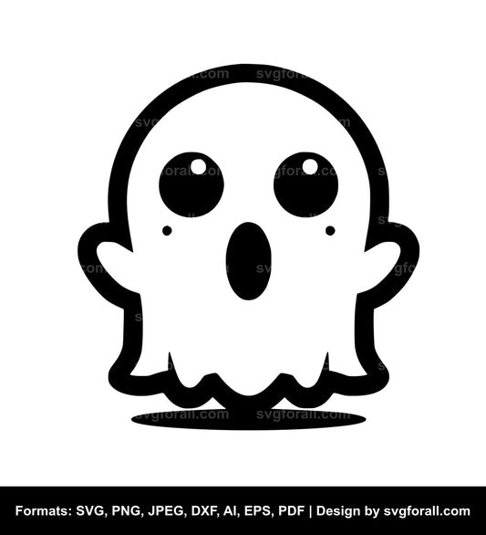 Baby Ghost Face SVG Vector