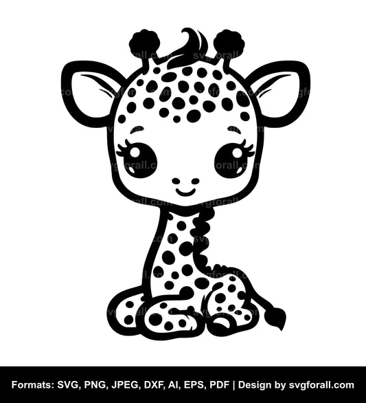 Baby Giraffe SVG File