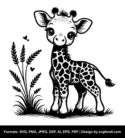 Baby Giraffe SVG PNG