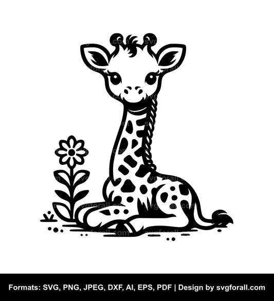 Baby Giraffe SVG Vector