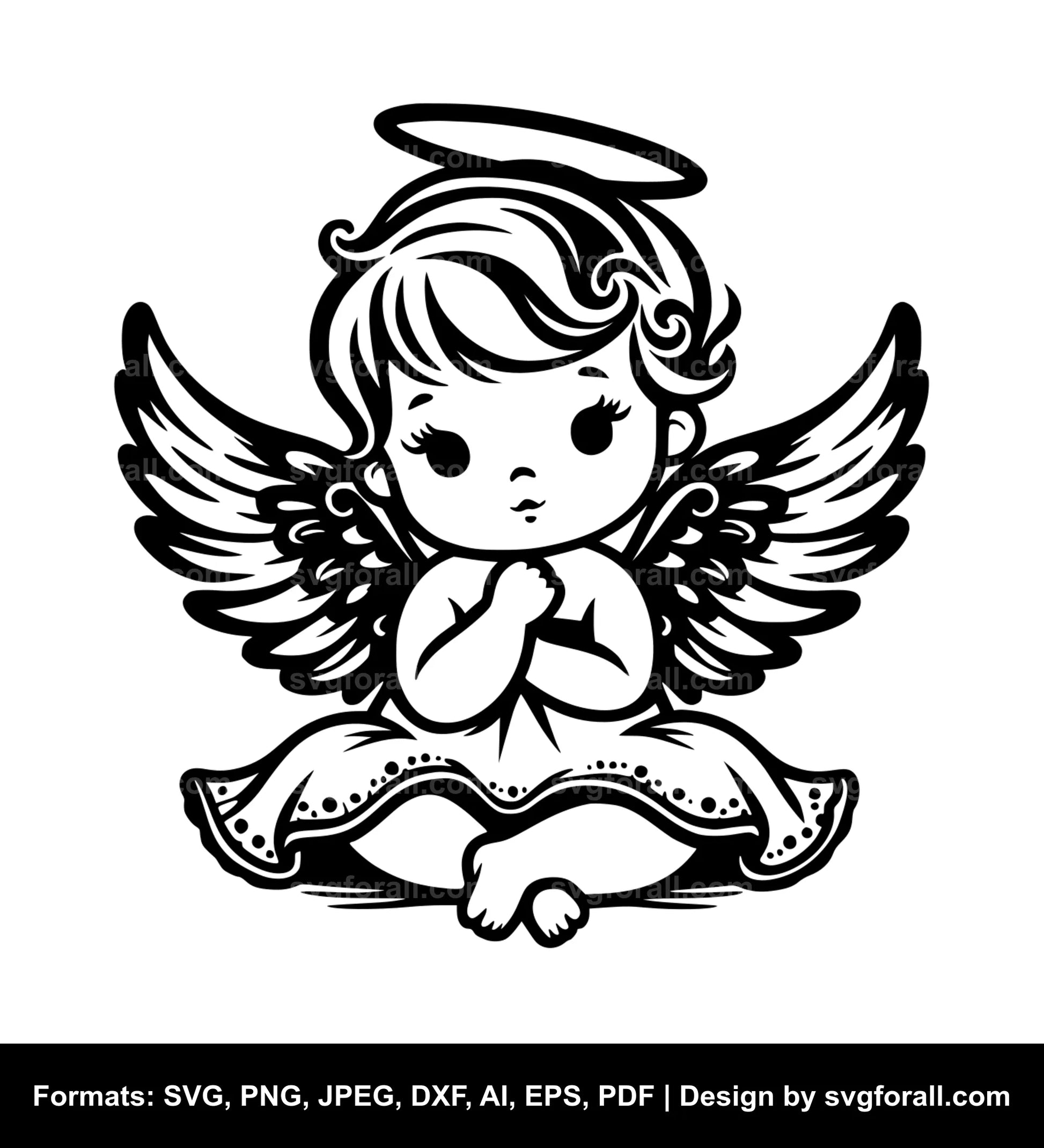 Baby Girl Angel SVG