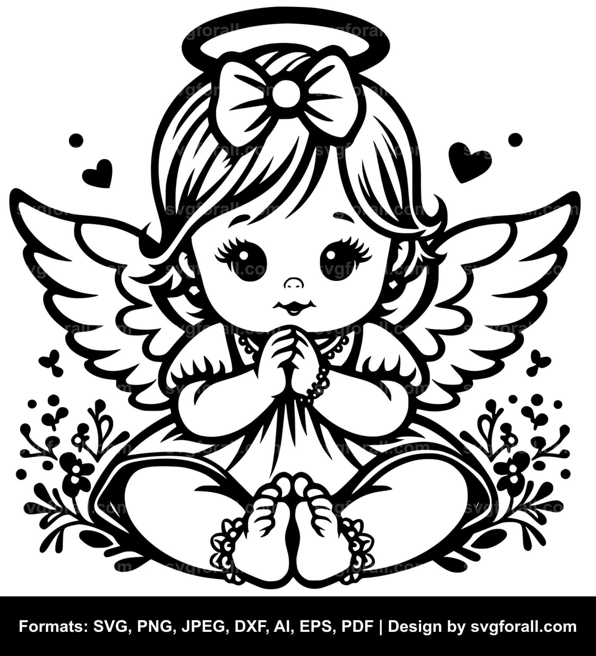 Baby Girl Angel SVG File