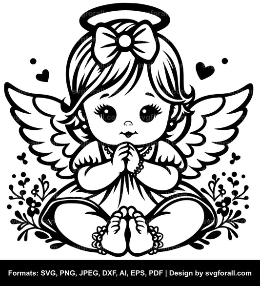 Baby Girl Angel SVG File