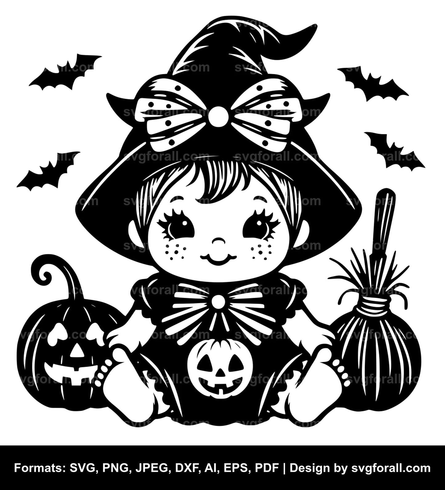 Baby Girl Halloween SVG