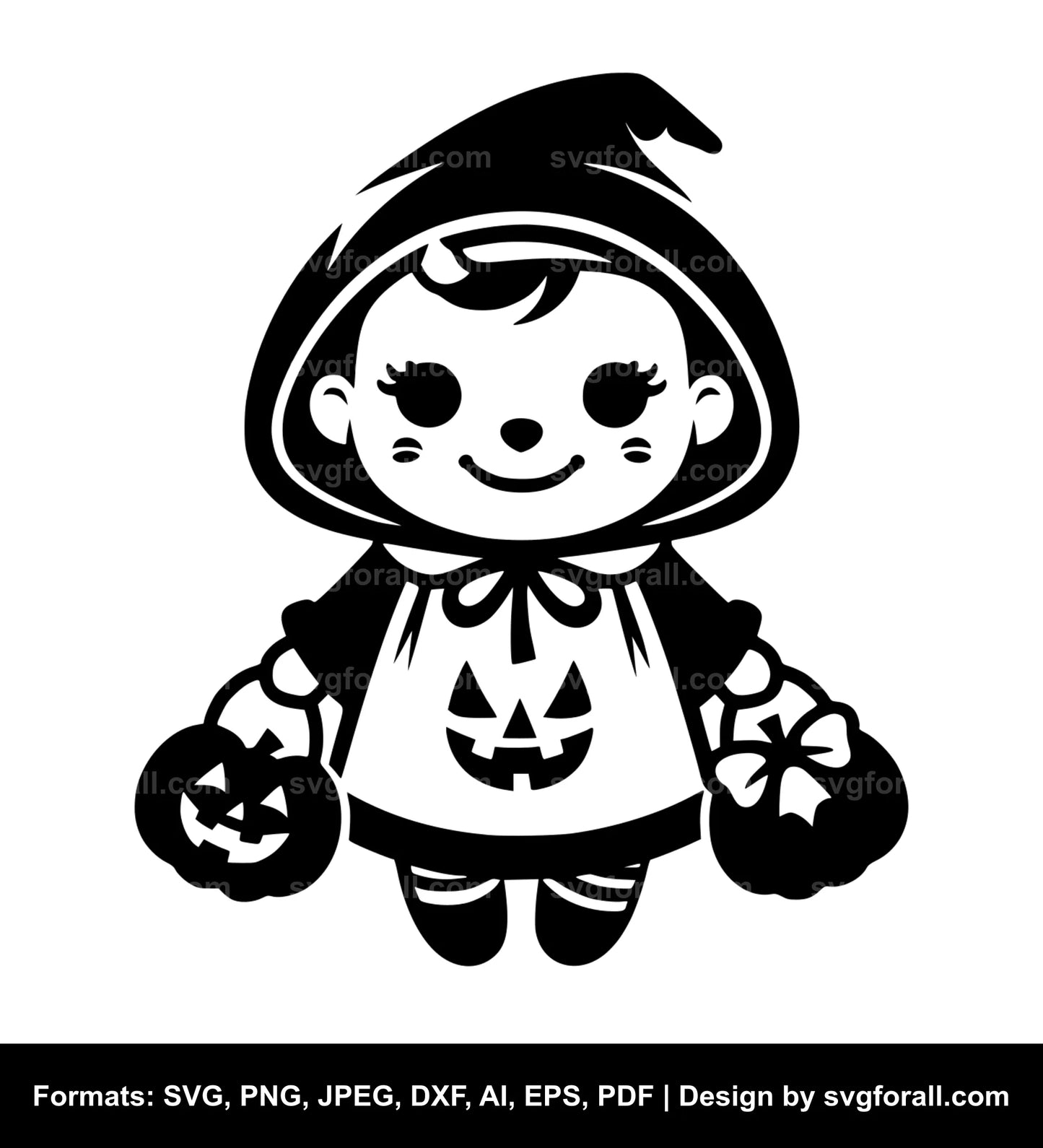 Baby Girl Halloween SVG File