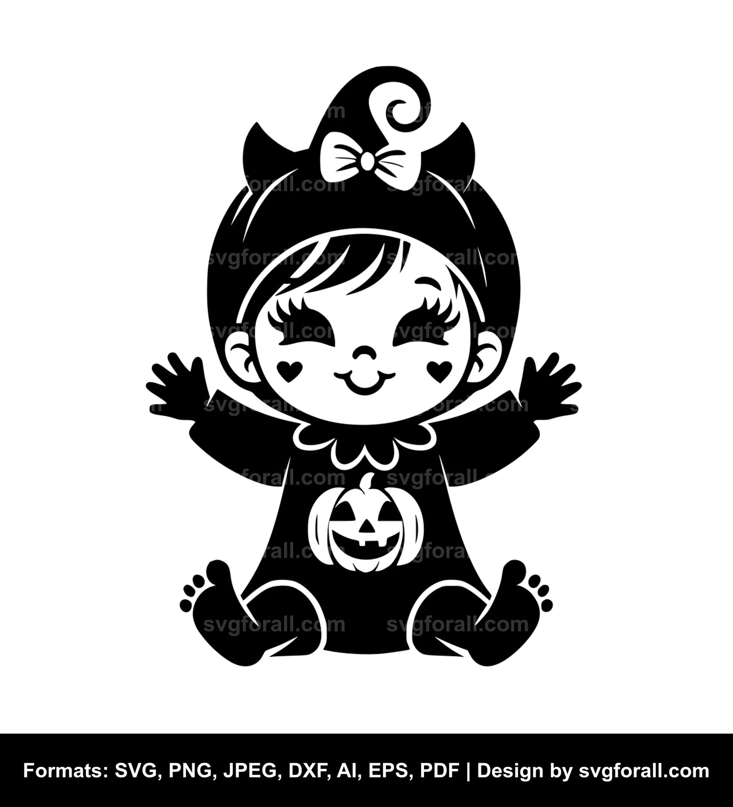 Baby Girl Halloween SVG PNG