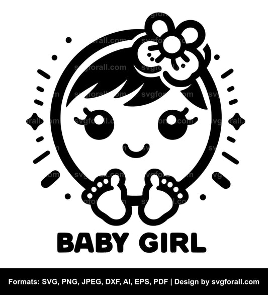 Baby Girl Vector SVG