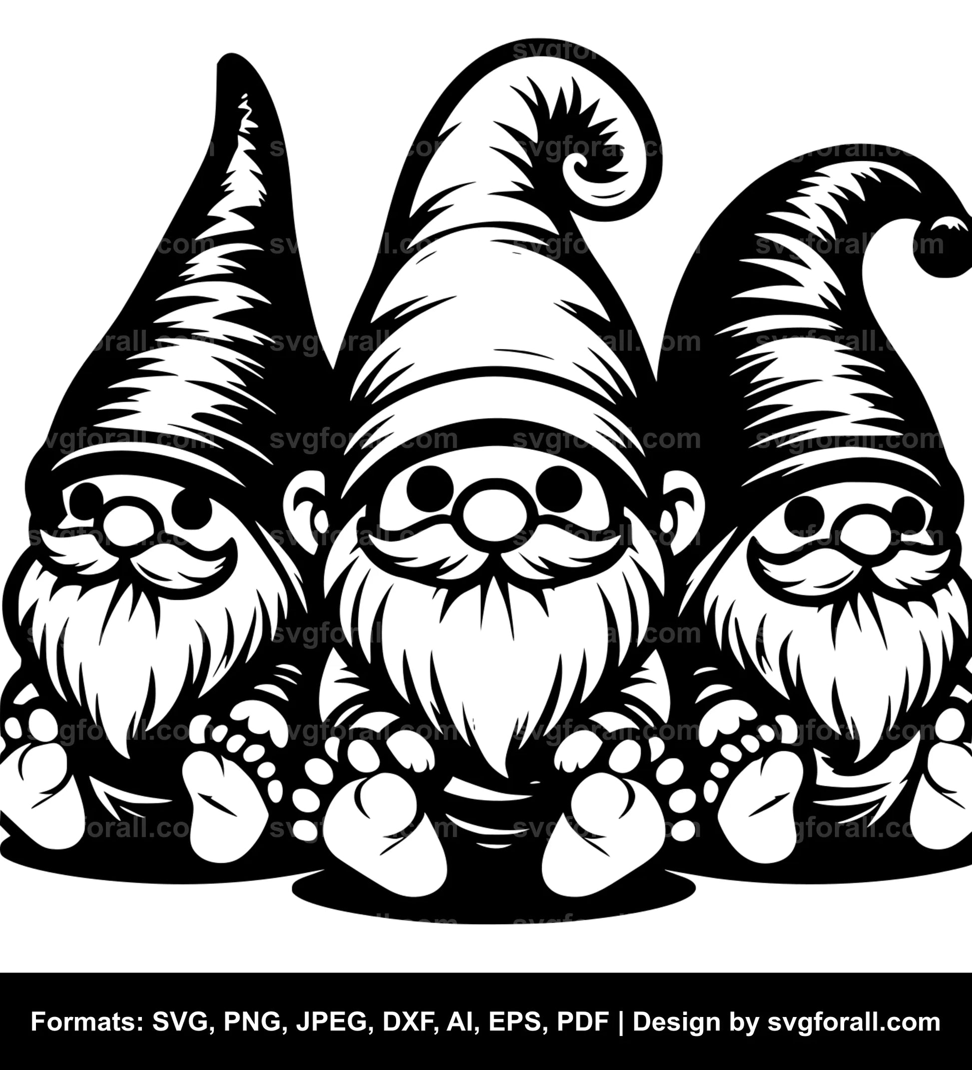 Baby Gnome Black SVG