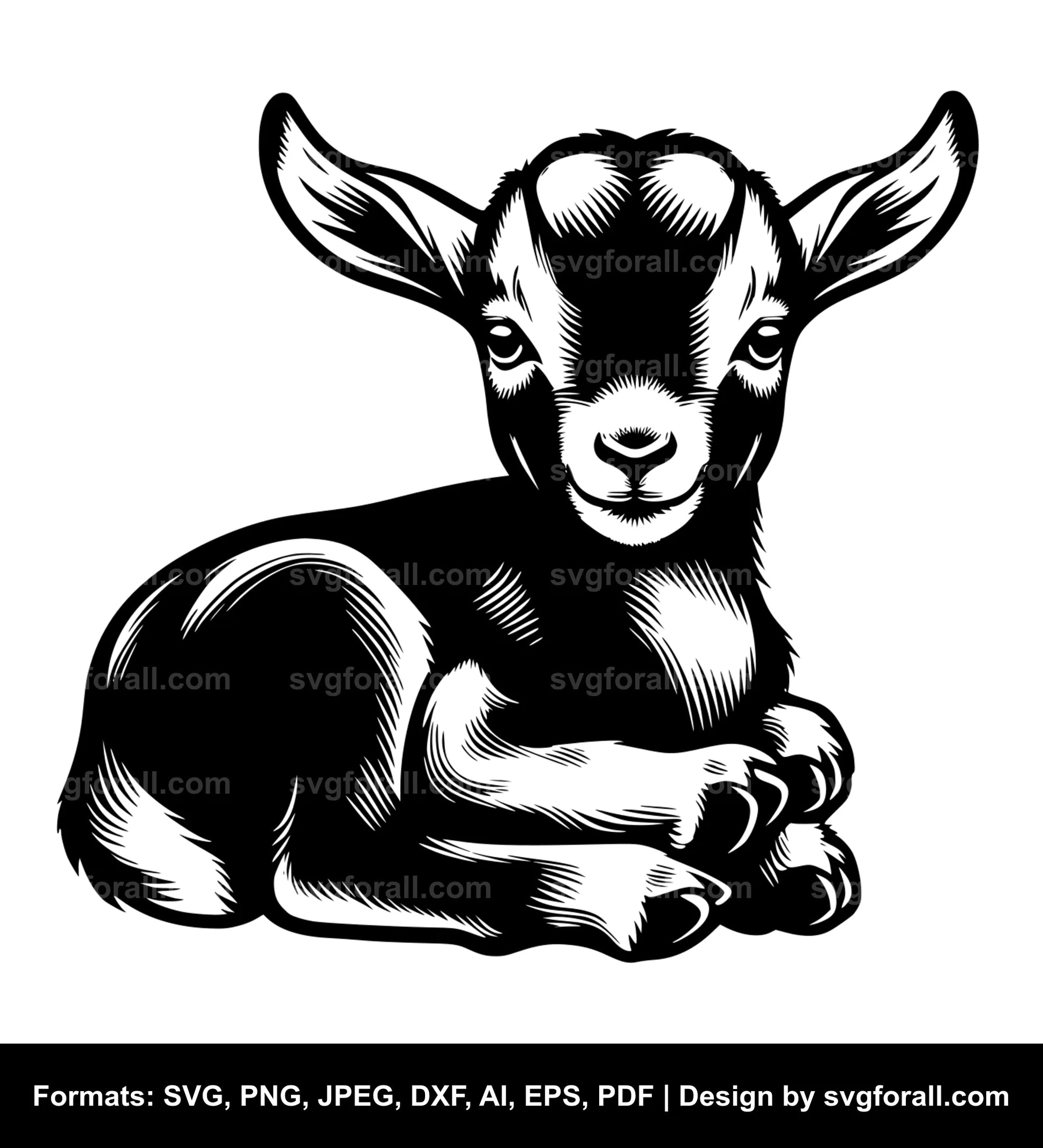 Baby Goat SVG